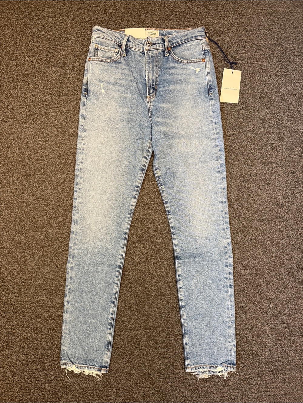 Citizens of Humanity Olivia High Rise Slim Ankle Jeans in Chit Chat